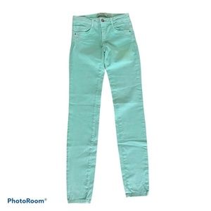 ZARA Jeans Light Green Skinny Stretch Women's 2